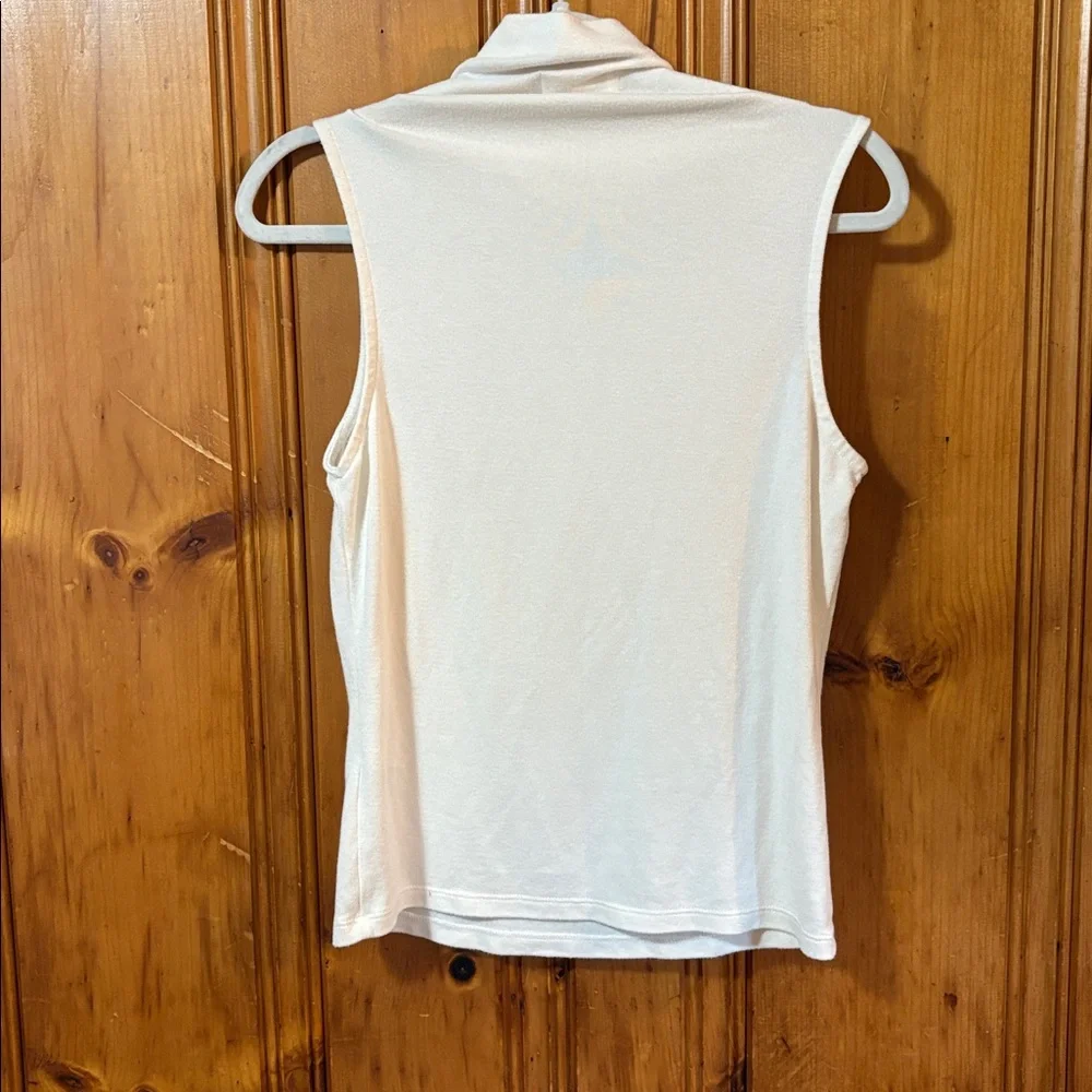 Banana Republic Soft Luxe White Sleeveless Tank Top - Mock neck - Size Small - Picture 5 of 5
